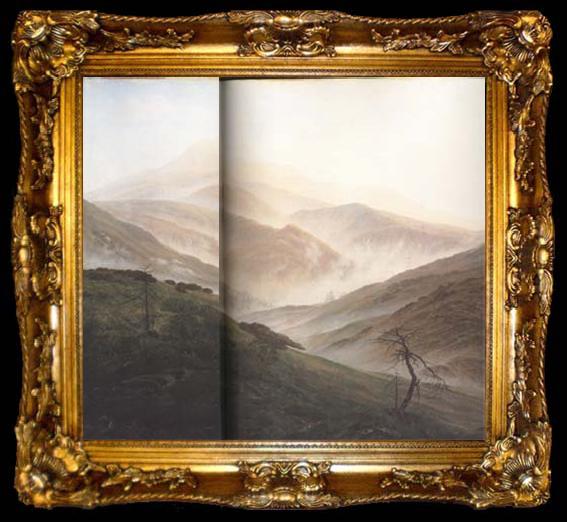 framed  Caspar David Friedrich Mist Rising in the Riesengebirge (mk10), ta009-2
